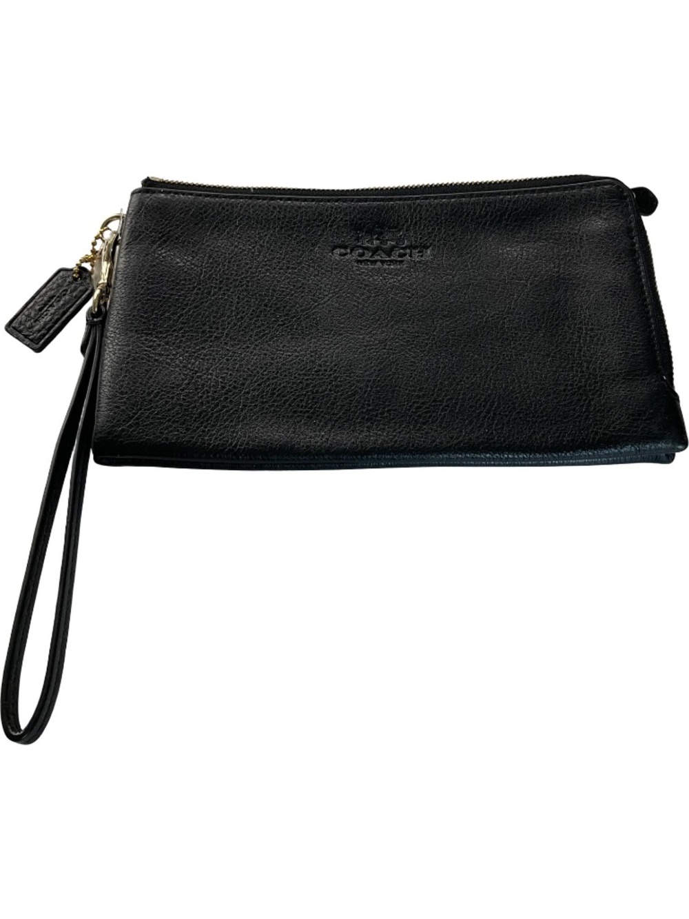 Coach Leather Corner Zip Wristlet Wallet